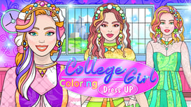 Game: College Girl Coloring Dress Up